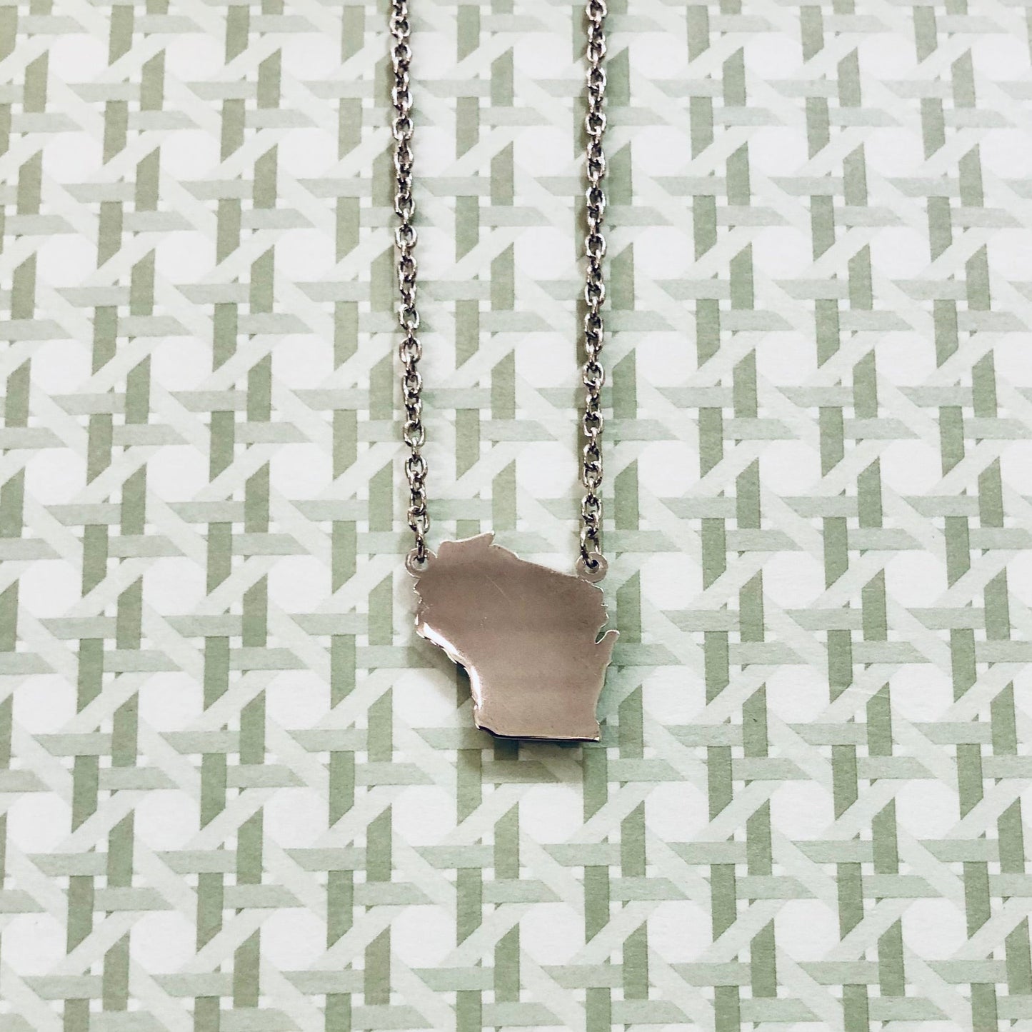 Sterling Silver Wisconsin Necklace