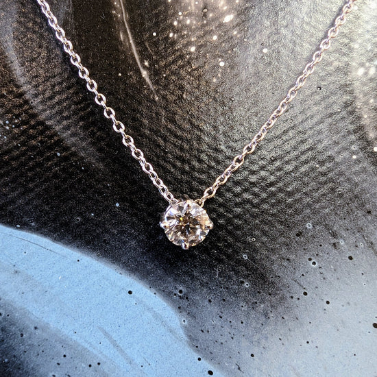 Plumb Gold Original Diamond Solitaire Necklace