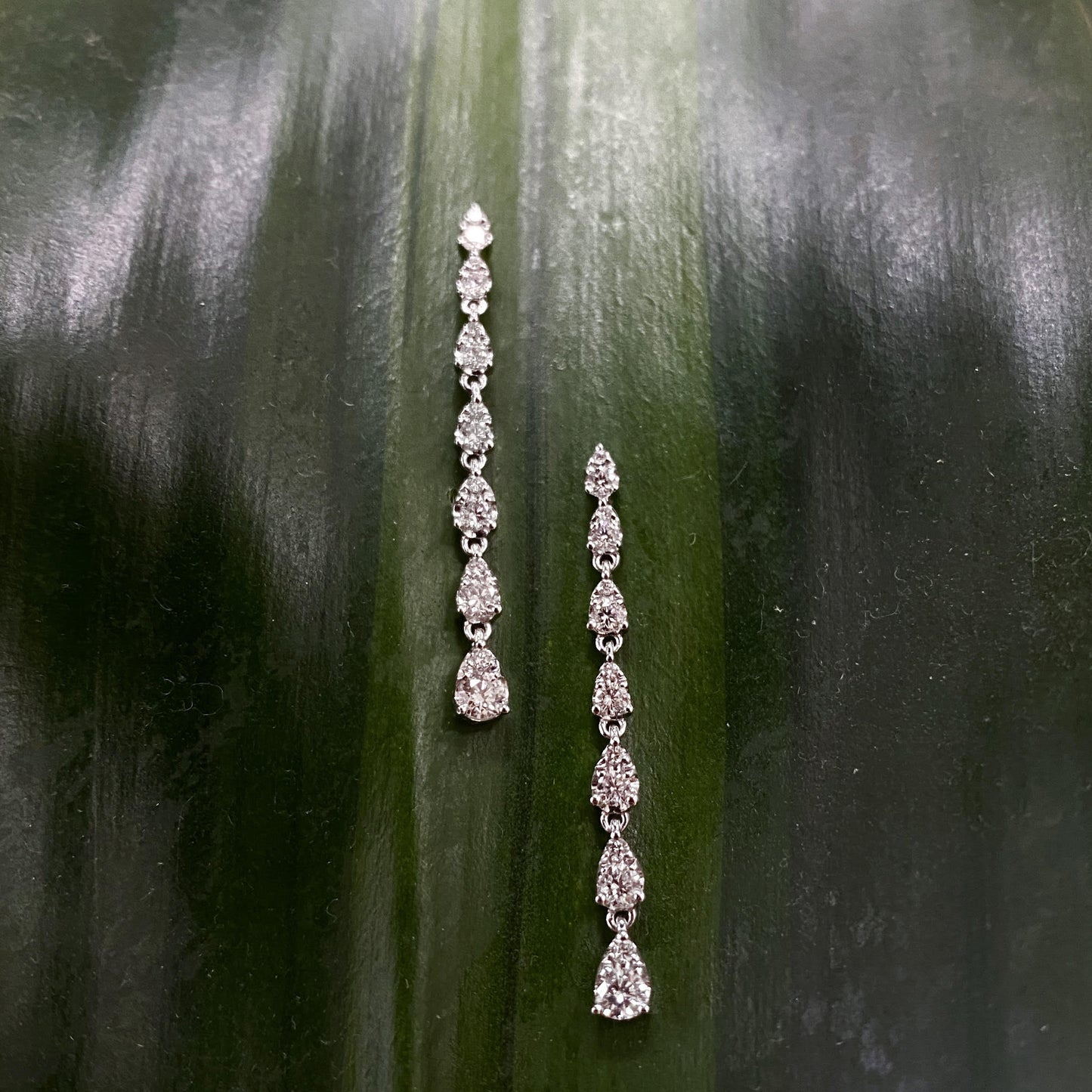 Tiered Diamond Dangle Earrings