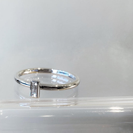 Baguette Diamond Bezel Ring