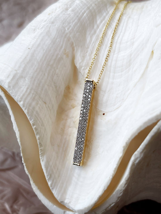 I. Reiss Diamond Bar Necklace
