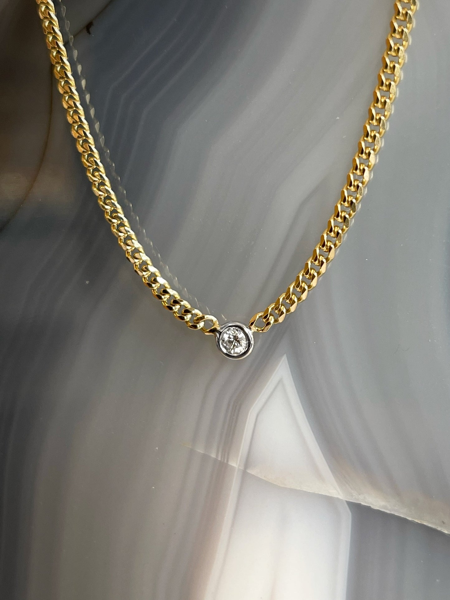 Curb Link Diamond Necklace
