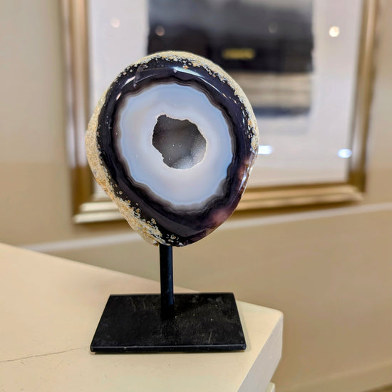 Small Agate Geode on Stand