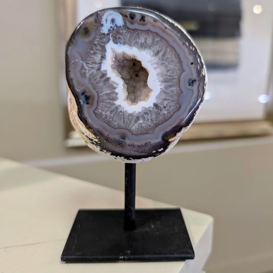 Small Agate Geode on Stand