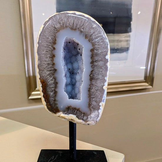 Small Agate Geode on Stand