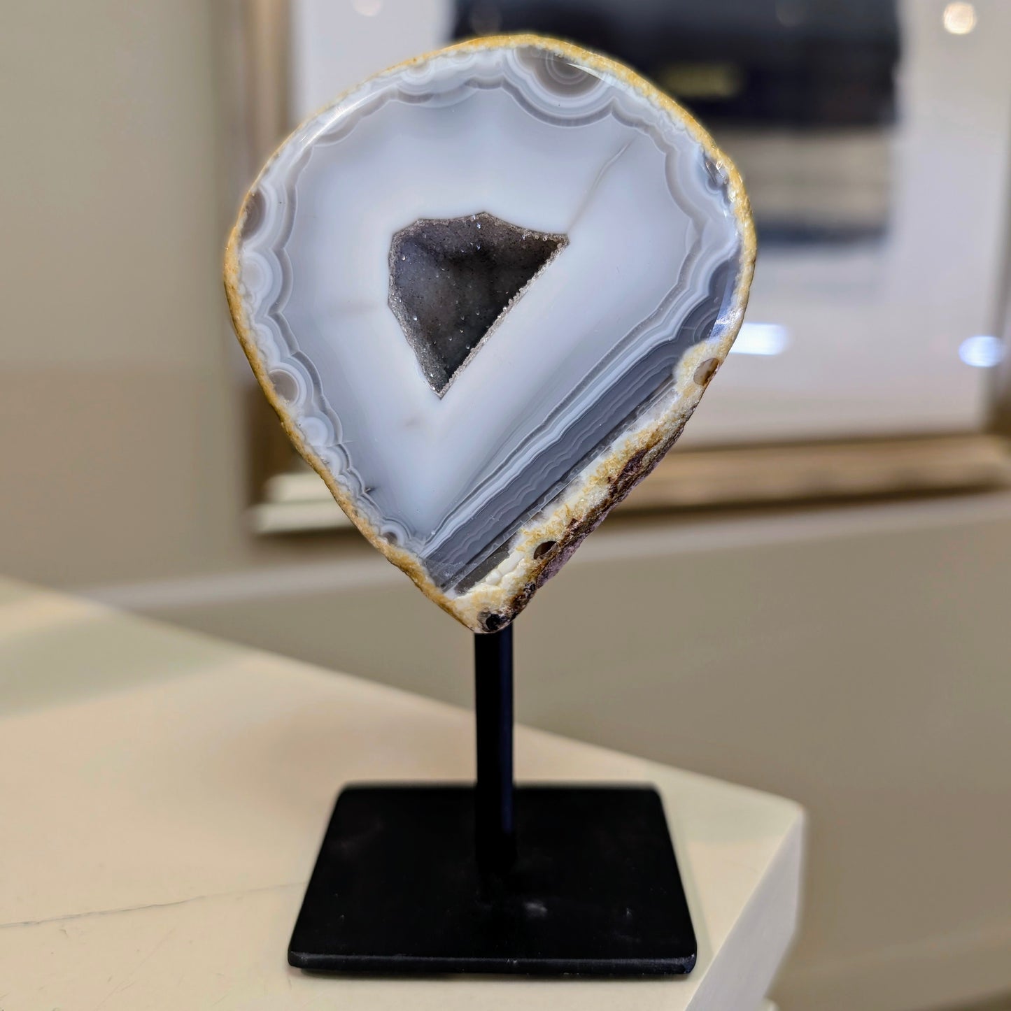 Small Agate Geode on Stand