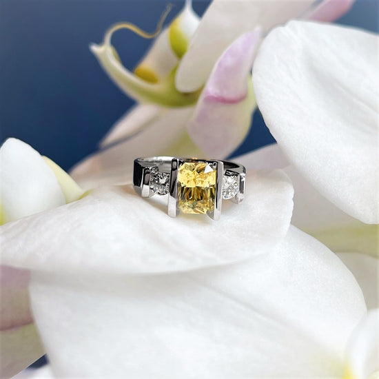 Plumb Gold Original Yellow Sapphire and Diamond Ring