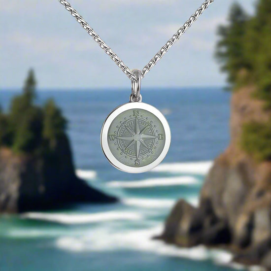 Mother Son Compass Pendant