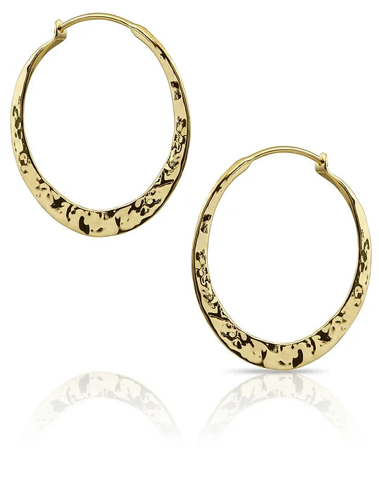 Hammered Hoop Earrings