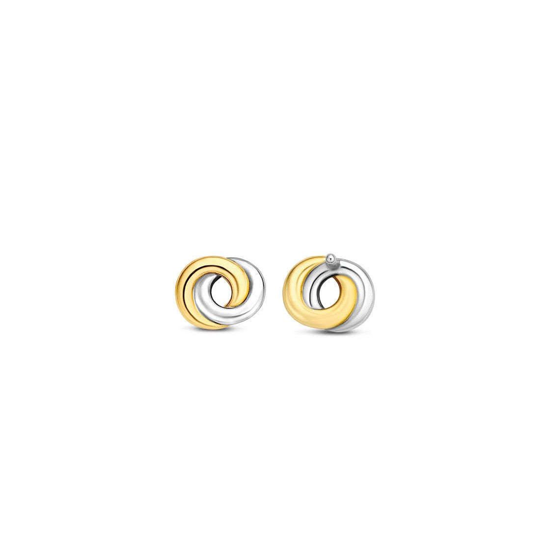 Interlocking Ring Stud Earrings