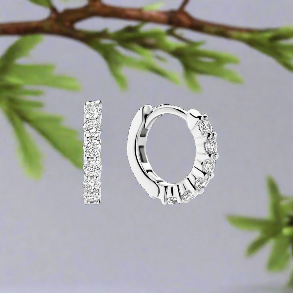 CZ Huggie Hoops