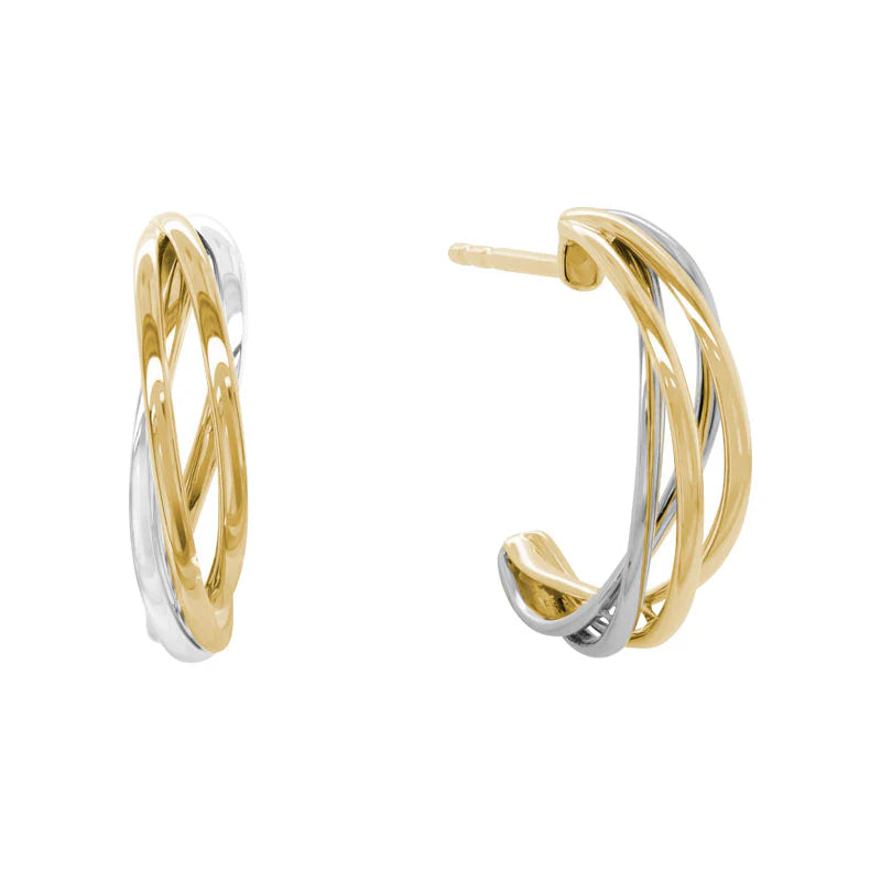 Twist Two Tone Earrings