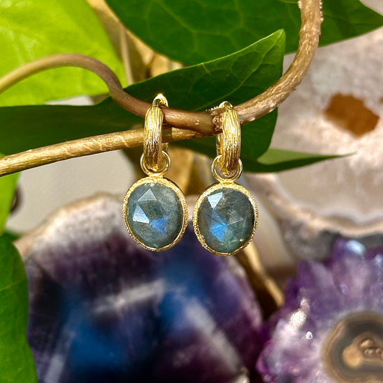 "Shade" Labradorite Dangles