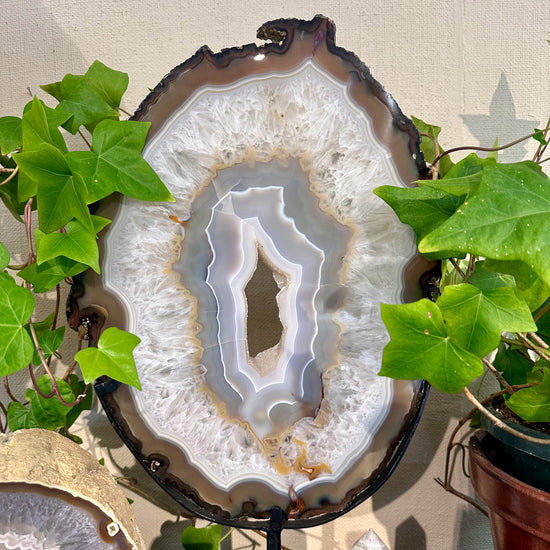 Large Agate Slice with Druzy