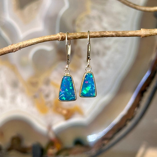 Trapezoid Opal Dangles