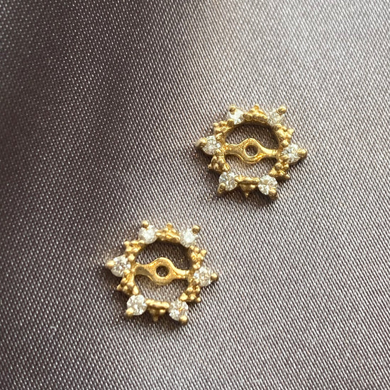 14KY Star Diamond Earring Jackets