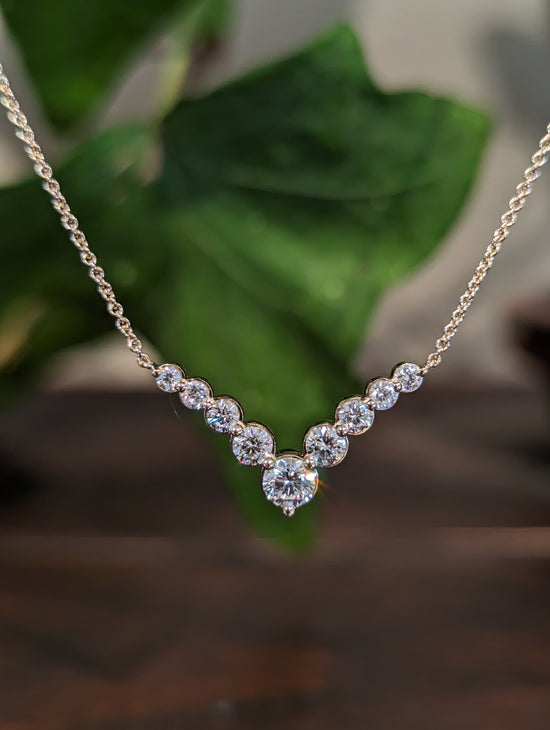 Zeghani Diamond "V" Necklace