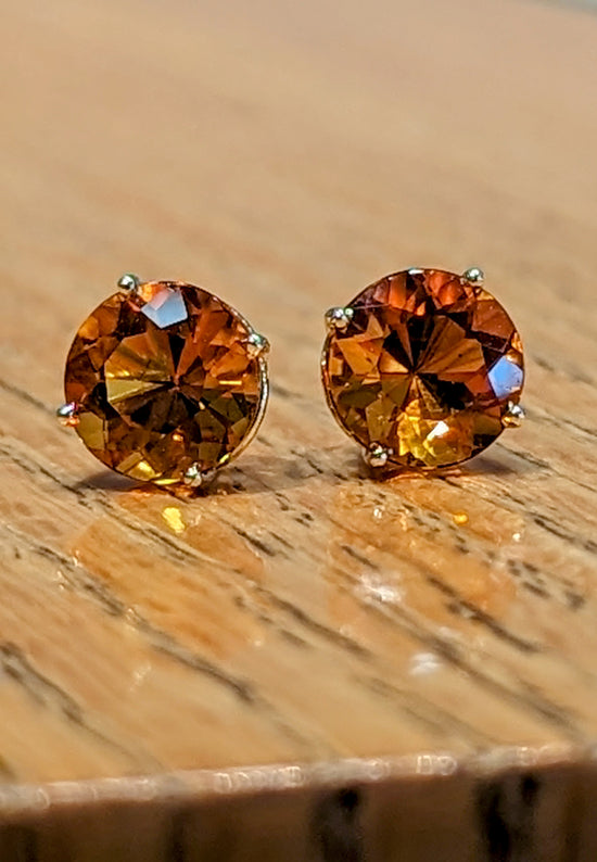 Load image into Gallery viewer, Plumb Gold Original Citrine Studs
