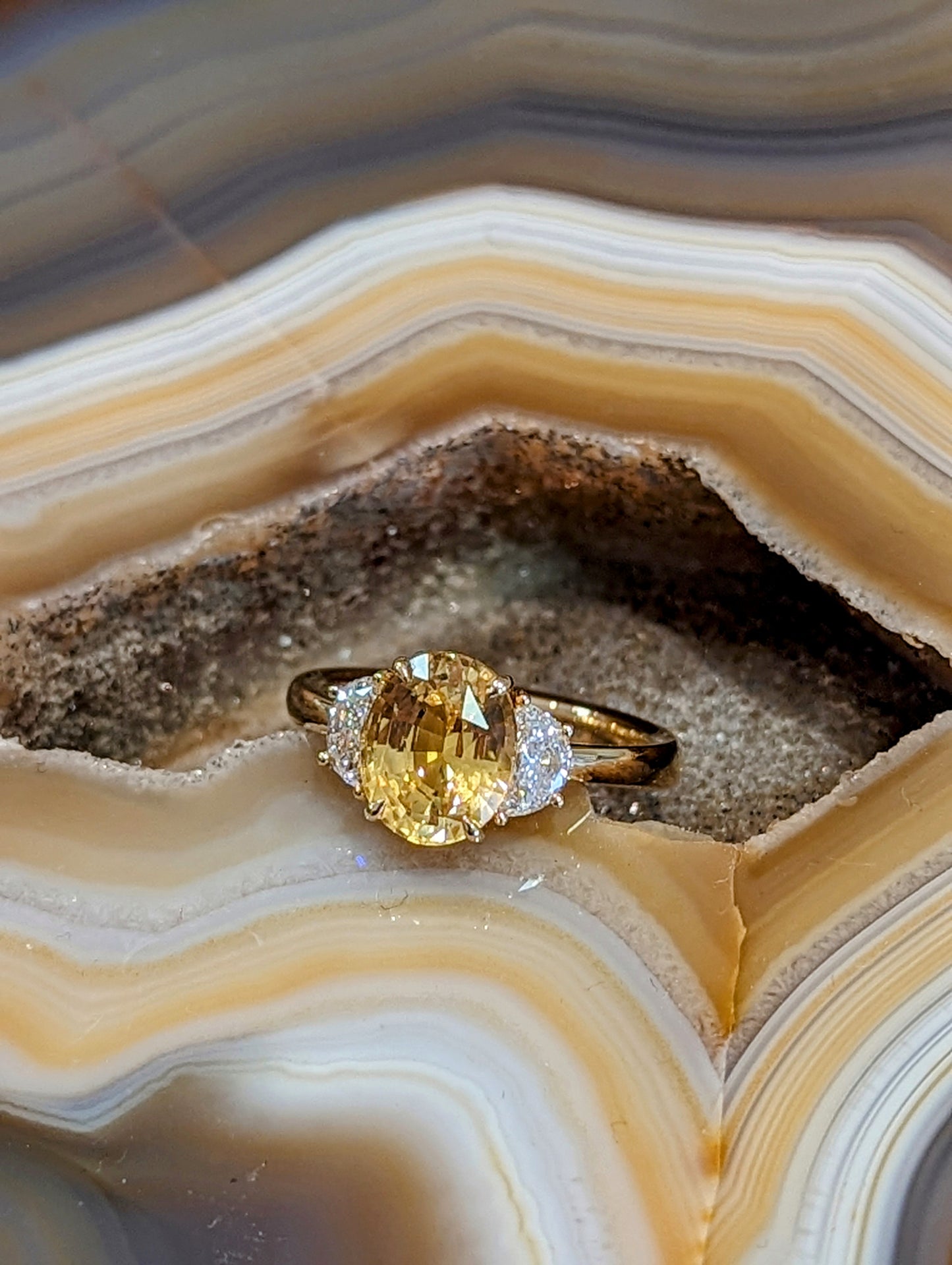 Plumb Gold Original Yellow Sapphire and Diamond Ring