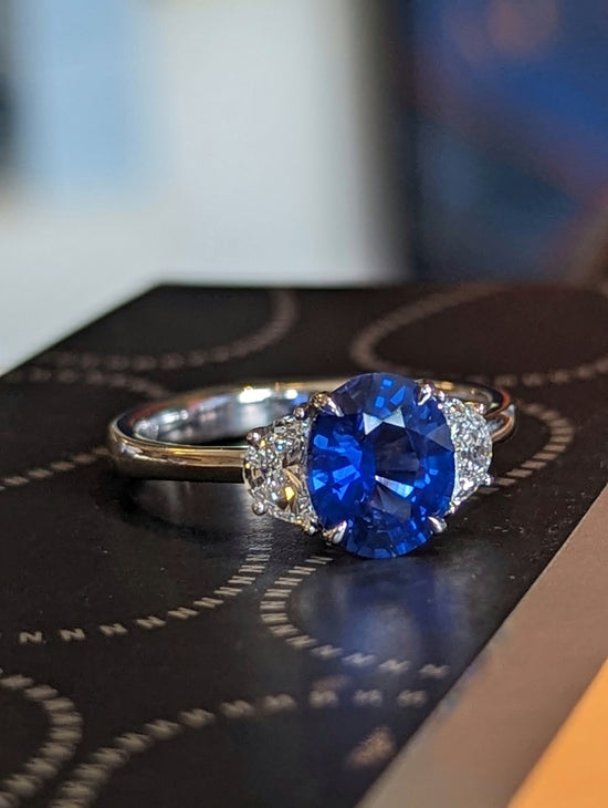 Plumb Gold Original Blue Sapphire and Diamond Ring