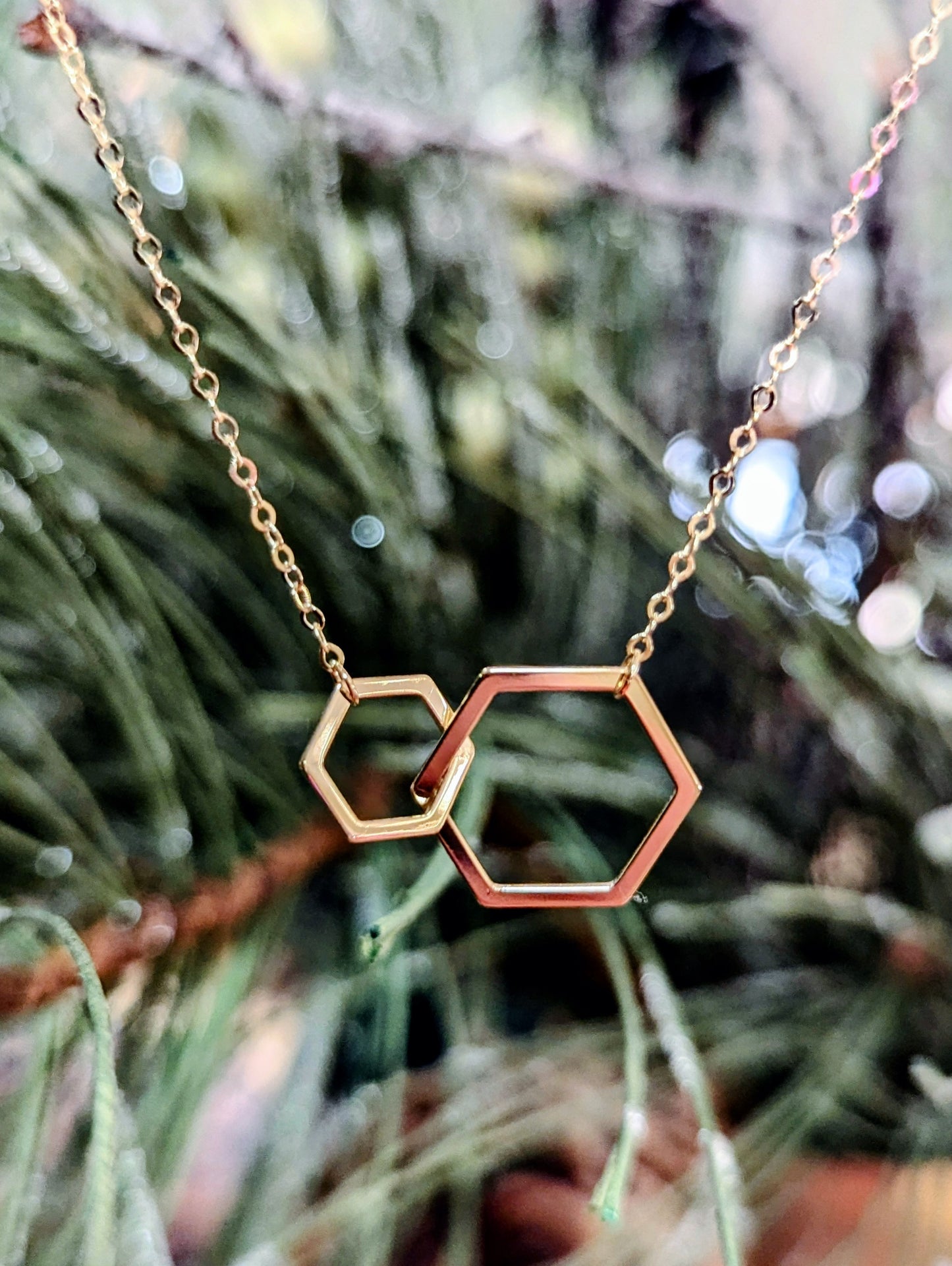 Hexagon necklace