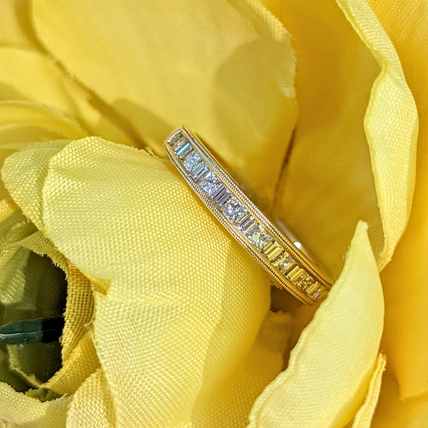 "Lillian" Princess and Baguette Accented Band