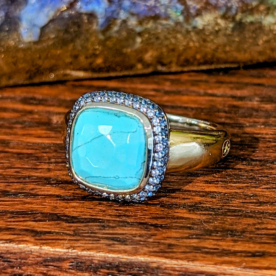 Cubic Zirconia Halo Bezel Ring