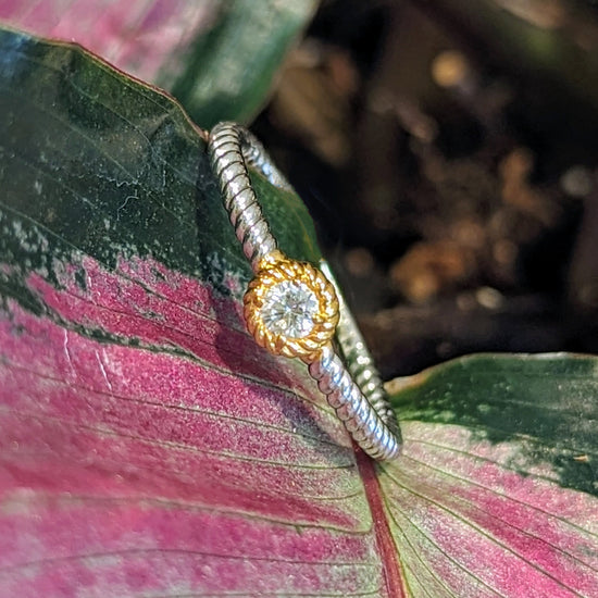 Rope Ring with Bezel