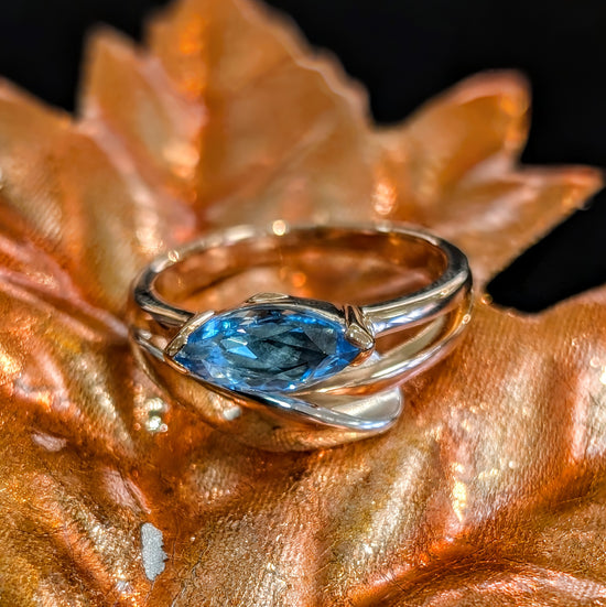 Blue Topaz Marquise Ring