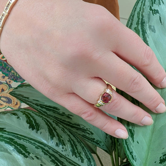 Rhodolite Bezel Ring