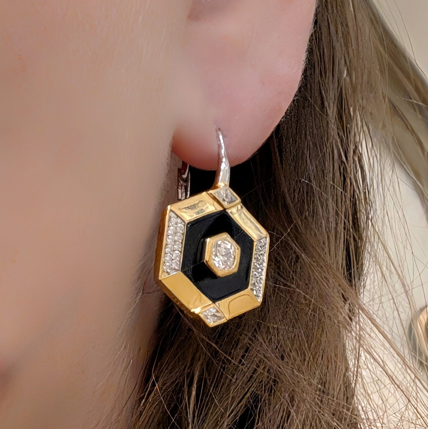 Hexagon Earrings