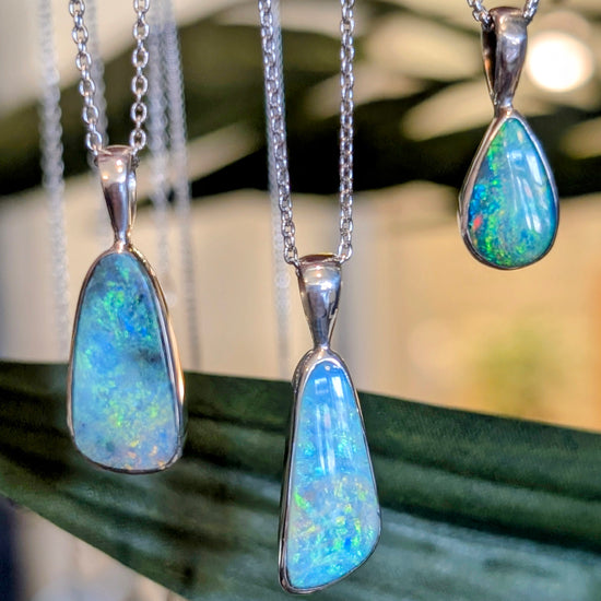 Ocean blue Opal Pendant