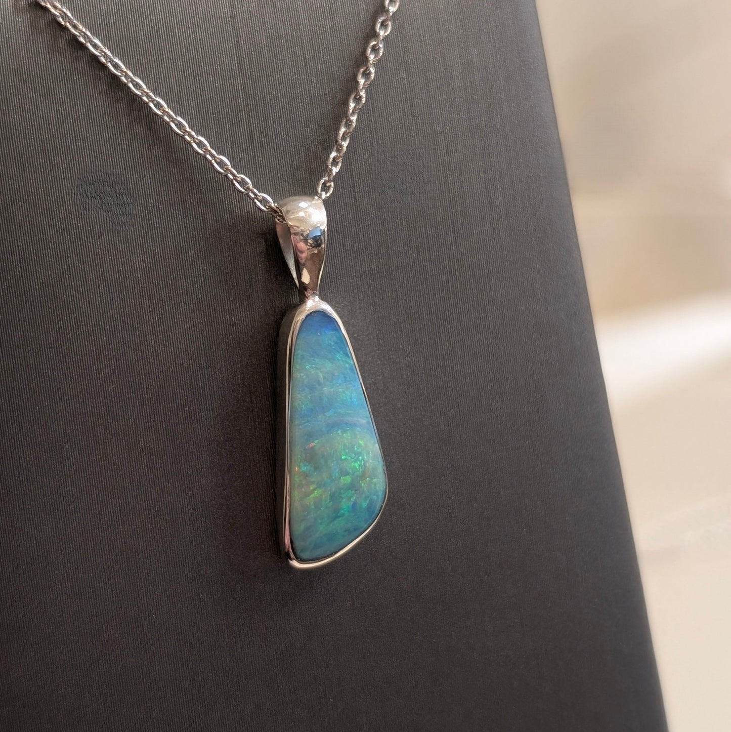 Ocean blue Opal Pendant