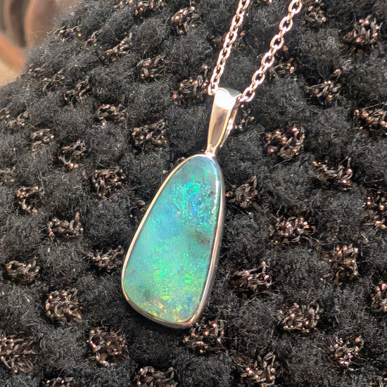 Ocean blue Opal Pendant