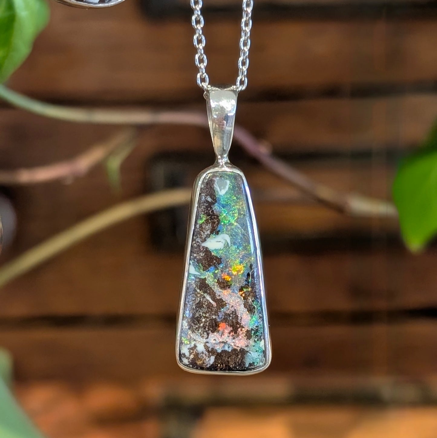 Earth Tone Boulder Opal Pendants