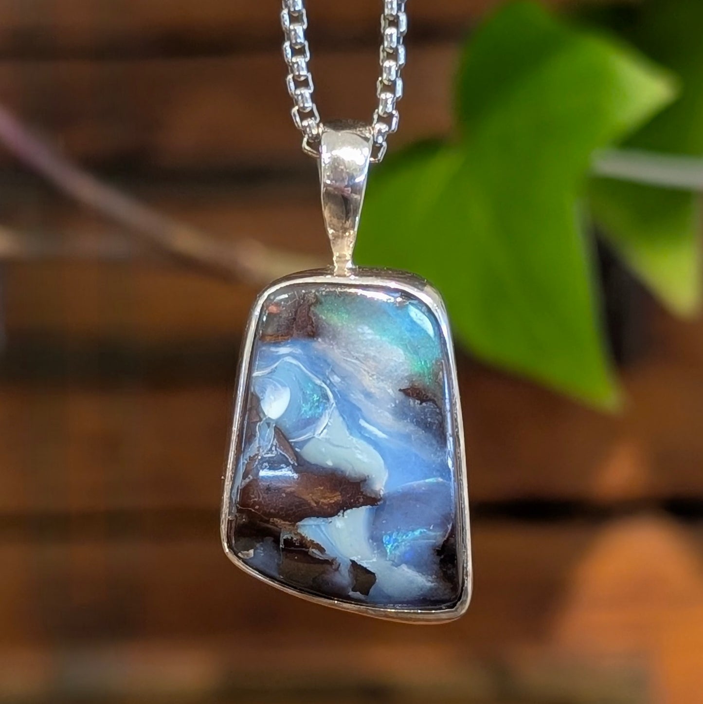 Earth Tone Boulder Opal Pendants