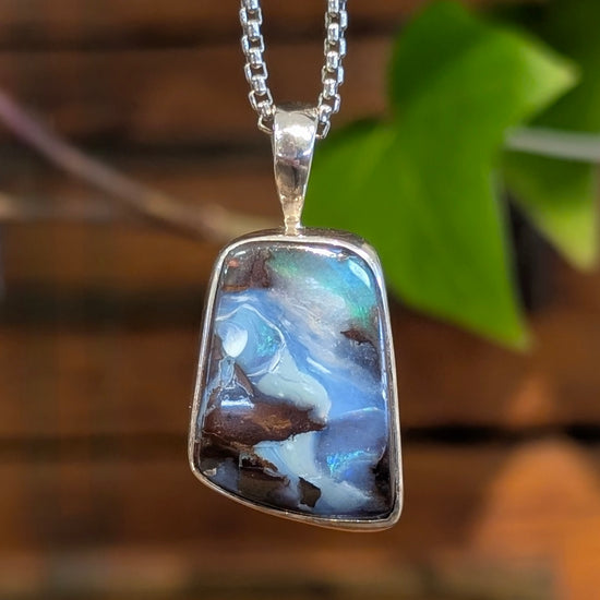 Earth Tone Boulder Opal Pendants