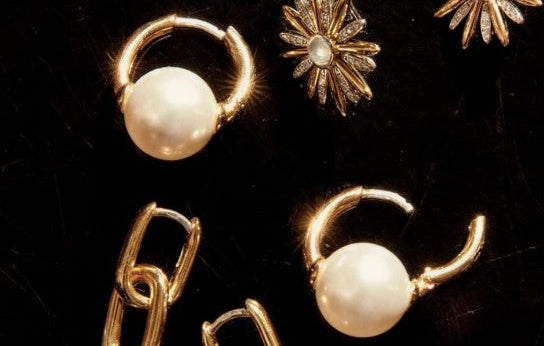 Moon Pearl Hoops