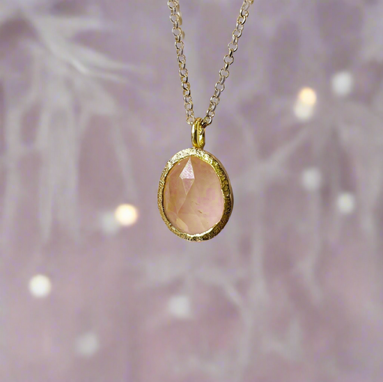 “Shade” Rose Quartz Pendant