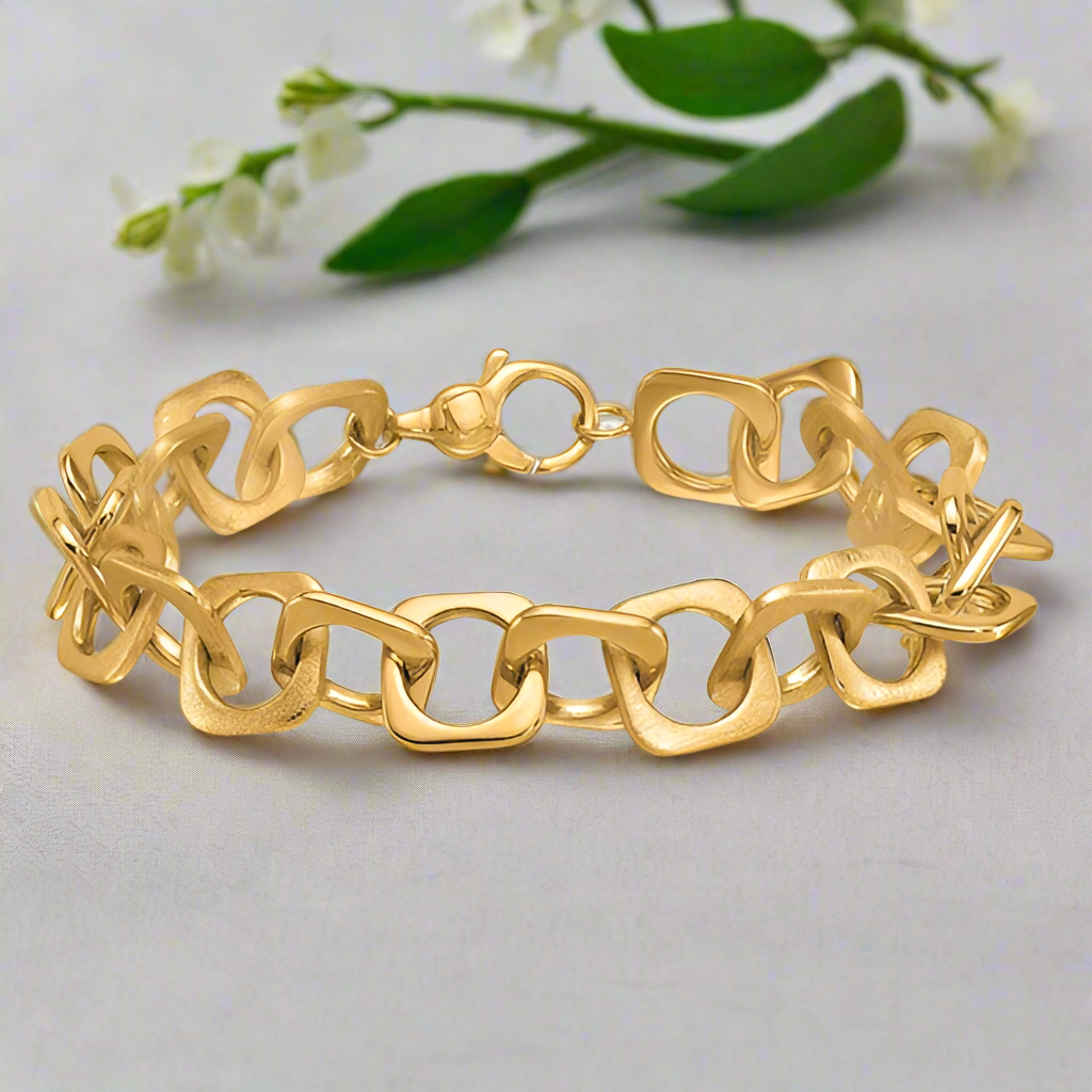 Fancy Square Link Bracelet