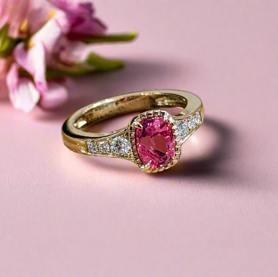 Padparadscha Sapphire Ring