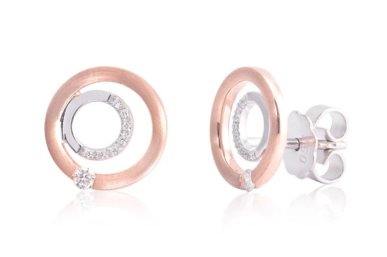 Breuning Geometric Circle Earrings