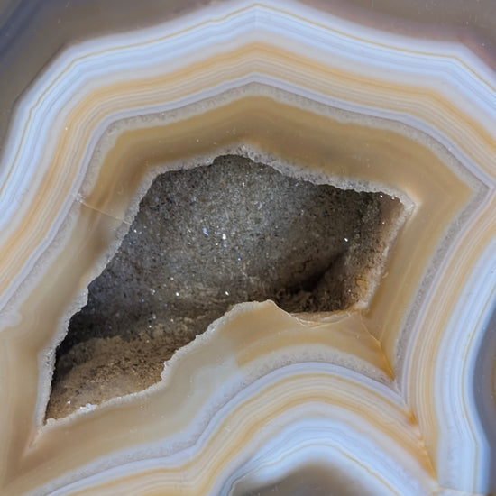 Brown and Beige Banded Geode