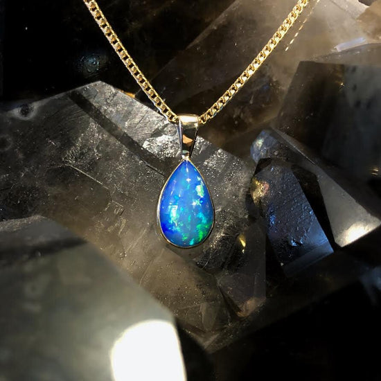 Dowdy Opal Blue Teardrop Ethiopian Opal