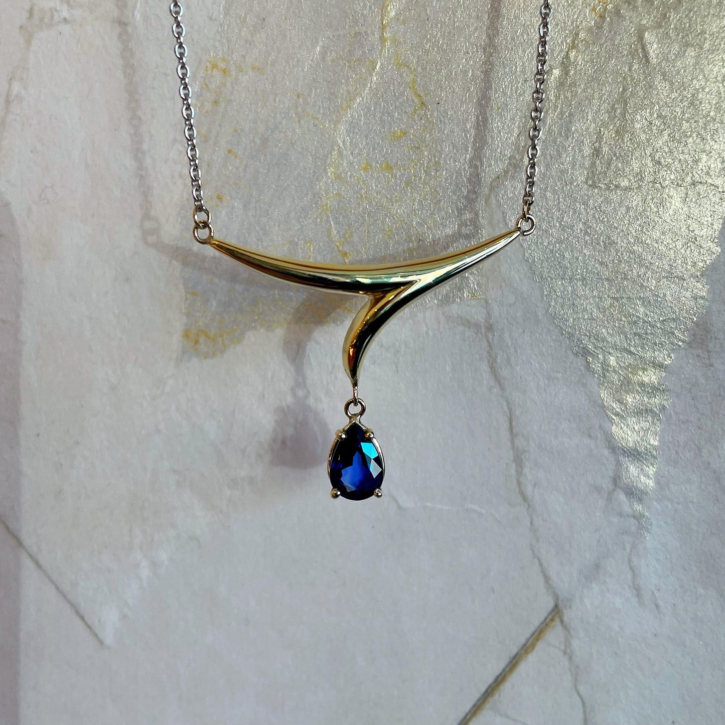 Plumb Gold Original Blue Sapphire Necklace