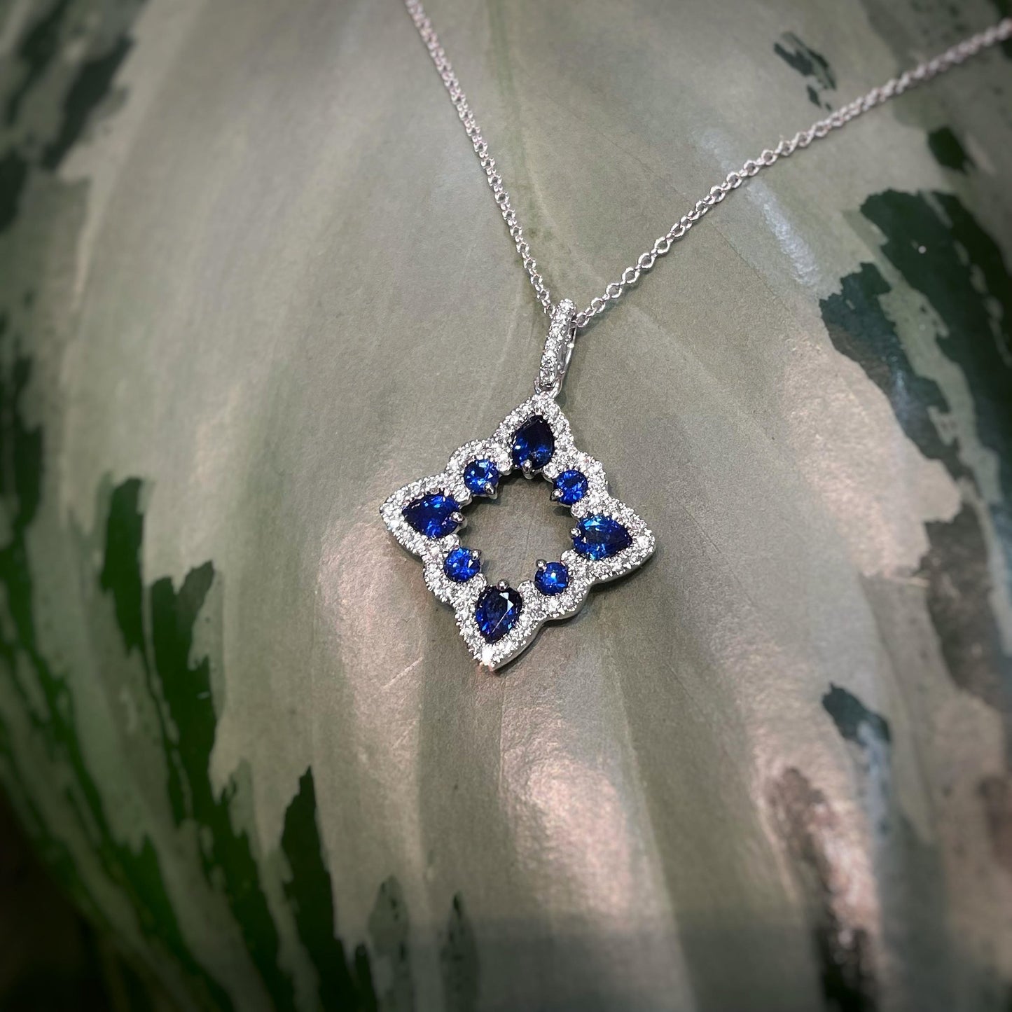 Zeghani Blue Sapphire Necklace