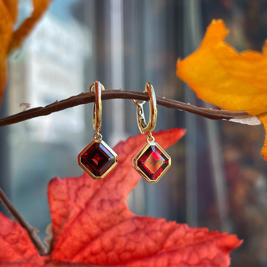 Load image into Gallery viewer, Stanton Color Red Garnet Earrings
