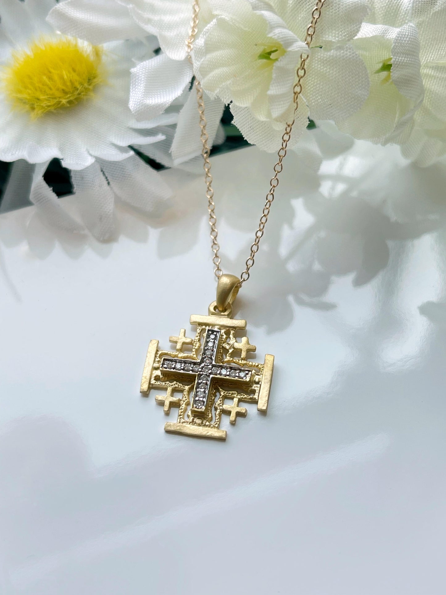 I.Reiss Diamond Jerusalem Cross Pendant