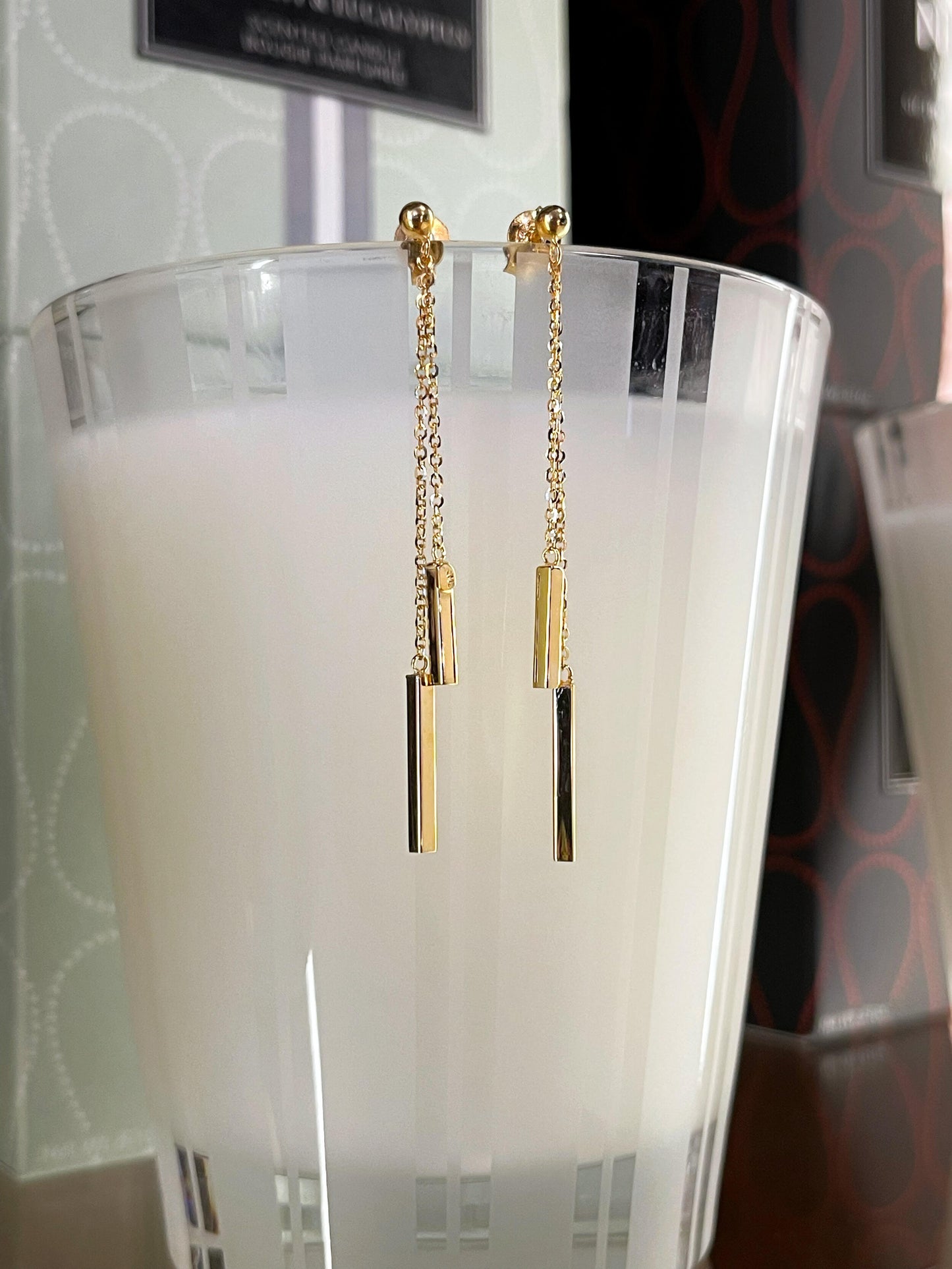 Load image into Gallery viewer, Bar Dangle Earrings
