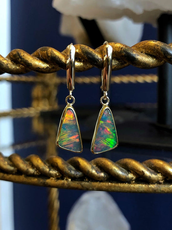 Dowdy Opal Trilliant Ethiopian Opal Dangles